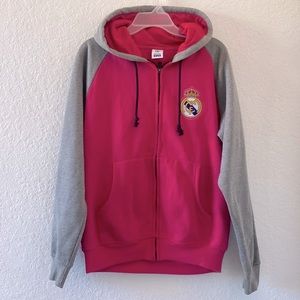 Women Real Madrid Soccer Hoodie Size M